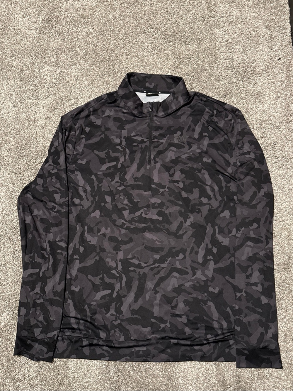 PXG Black & Charcoal Camo Quarter-Zip Pullover Mens Large